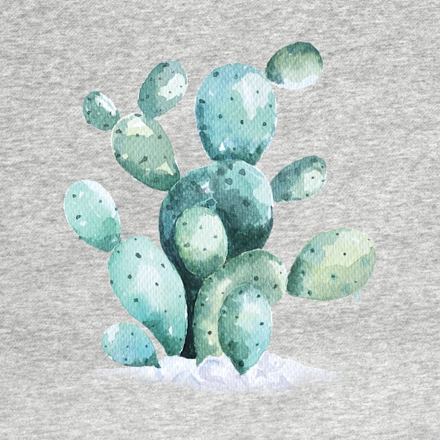 cactus painted with watercolors by Joy8046